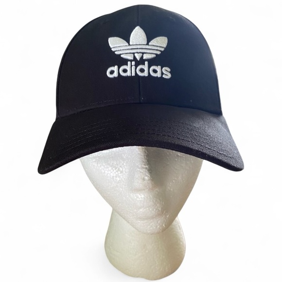 adidas Other - Adidas Originals Icon Black Logo Precurved SnapBack Unisex Baseball Hat Cap